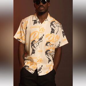 Duvin Men's Button Up Beach Shirt
